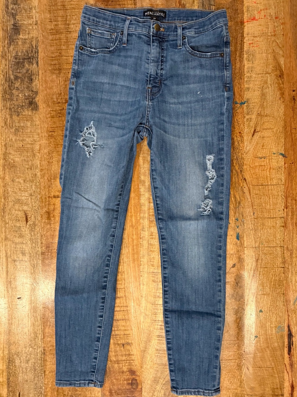 J. Crew Mercantile Distressed Skinny Jeans Size 27